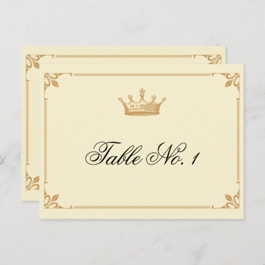 Kroonregentschap in Goud en Ivoor Tafelnummer (Voorkant / Achterkant)