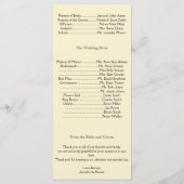 Kroonregentschap in Goud en Ivoor Trouwprogramma Programmakaart (Achterkant)