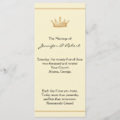 Kroonregentschap in Goud en Ivoor Trouwprogramma Programmakaart (Voorkant)