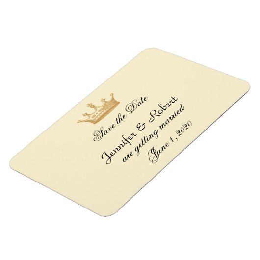 Kroonregentschap in Gouden Ivoor Bruiloft Save the Magneet (Linkerzijde)