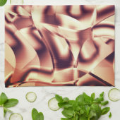 Kroonrode of bruinrode vormen, met een beige toon theedoek (Gevouwen)