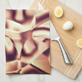 Kroonrode of bruinrode vormen, met een beige toon theedoek (Quarter Fold)