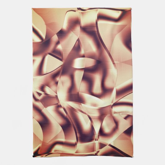 Kroonrode of bruinrode vormen, met een beige toon theedoek (Verticaal)