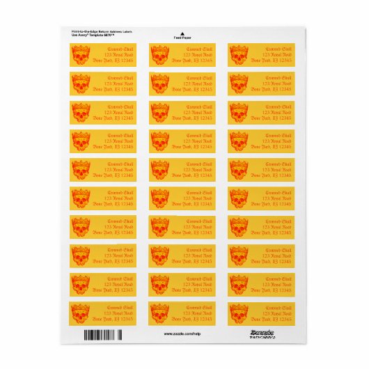 kroonschedel etiket (Full Sheet)