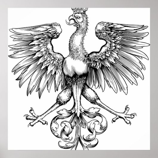 Kroonse Poolse Eagle Art print Posters (Voorkant)