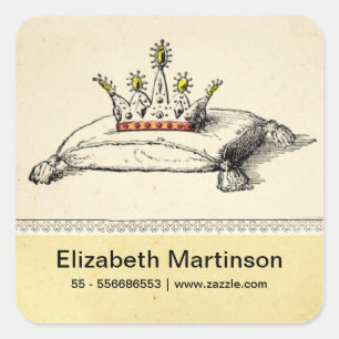 kroonsticker vierkante sticker