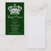 Kroonsymbool 02 - Wit op donker bos (Gold Card) Visitekaartje (Voorkant / Achterkant)
