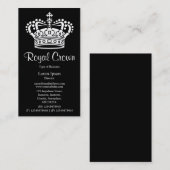 Kroonsymbool 02 - Wit op zwart Visitekaartje (Voorkant / Achterkant)