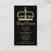 Kroonsymbool 06 3D - #F7EDA5 op zwart Visitekaartje (Voorkant)