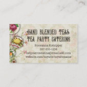  kroontheepot fruitbloem hand gemengde thee visitekaartje (Achterkant)