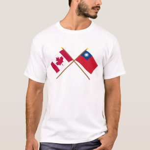 Kroonvlaggen van Canada en Taiwan T-shirt