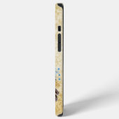 kroonvogel Blauwe Floral iPhone Hoesje (Linkerkant)