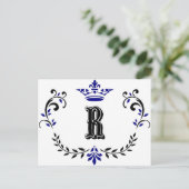 Kroonweimonogram "R" Briefkaart (Staand voorkant)