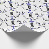 Kroonweimonogram "R" Cadeaupapier (Hoek)