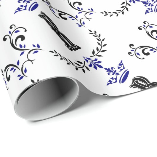 Kroonweimonogram "R" Cadeaupapier (Rol Hoek)