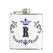 Kroonweimonogram "R" Heupfles (Voorkant)