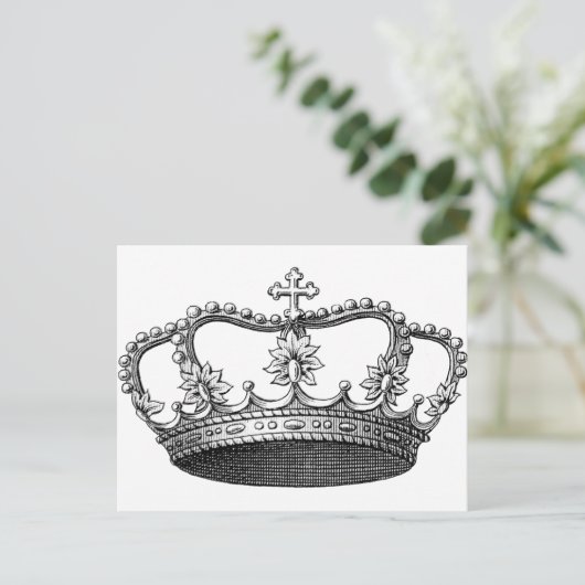  Kroonzwart en wit Briefkaart (Staand voorkant)