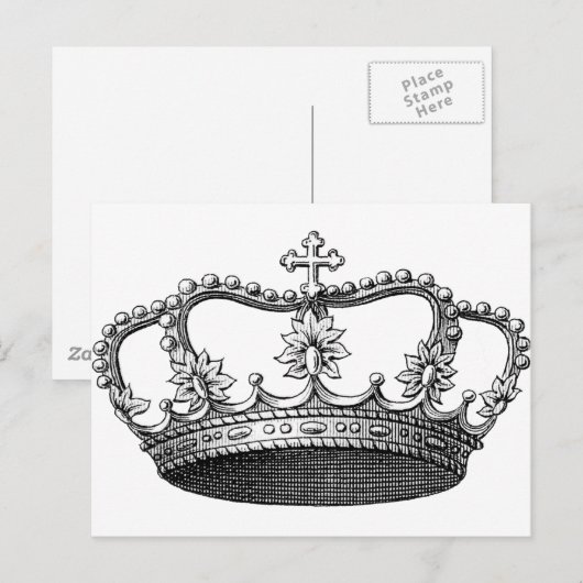  Kroonzwart en wit Briefkaart (Voorkant / Achterkant)