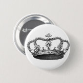 Kroonzwart en wit Ronde Button 5,7 Cm (Voorkant /achterkant)