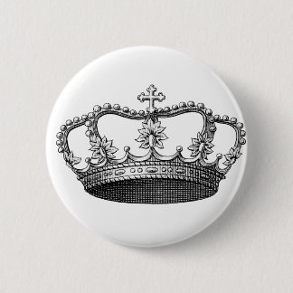Kroonzwart en wit Ronde Button 5,7 Cm