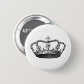  Kroonzwart en wit Ronde Button 5,7 Cm (Voorkant /achterkant)