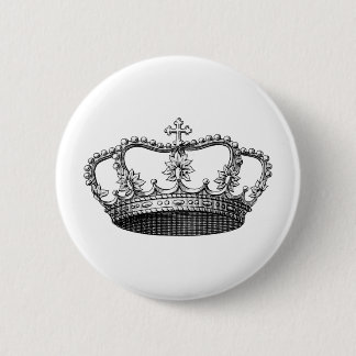 Kroonzwart en wit Ronde Button 5,7 Cm
