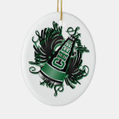 Kroop Black and Green Qualities Foto Ornament (Rechts)