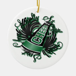 Kroop Black and Green Qualities Foto Ornament