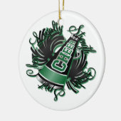 Kroop Black and Green Qualities Foto Ornament (Links)