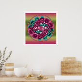 Krop Circle Mandala 1 Poster (Keuken)