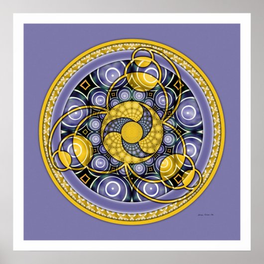Krop Circle Mandala 5 Poster (Voorkant)