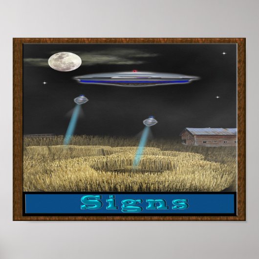 Kropcirkel ufo-poster poster (Voorkant)