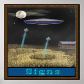 Kropcirkel ufo-poster poster (Voorkant)
