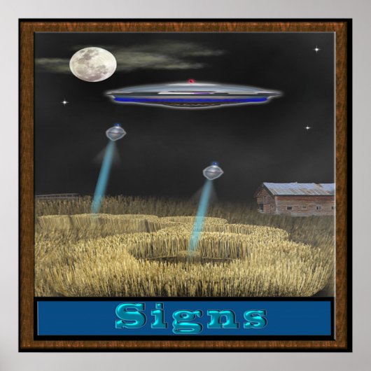 Kropcirkel ufo-poster poster (Voorkant)