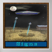 Kropcirkel ufo-poster poster (Voorkant)