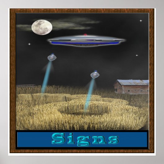 Kropcirkel ufo-poster poster (Voorkant)