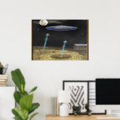 Kropcirkel ufo-poster poster (Thuiskantoor)