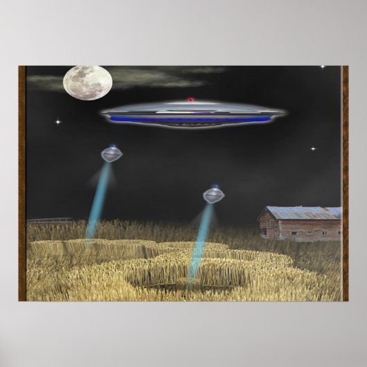 Kropcirkel ufo-poster poster (Voorkant)