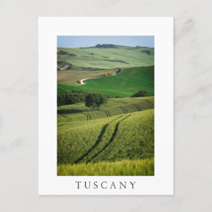Kroplijnen in het groene Toscane stijlvolle briefk Briefkaart