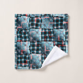 Kropte schaakpleinen blootgesteld aan destructieve bad handdoek (Wasdoekje)