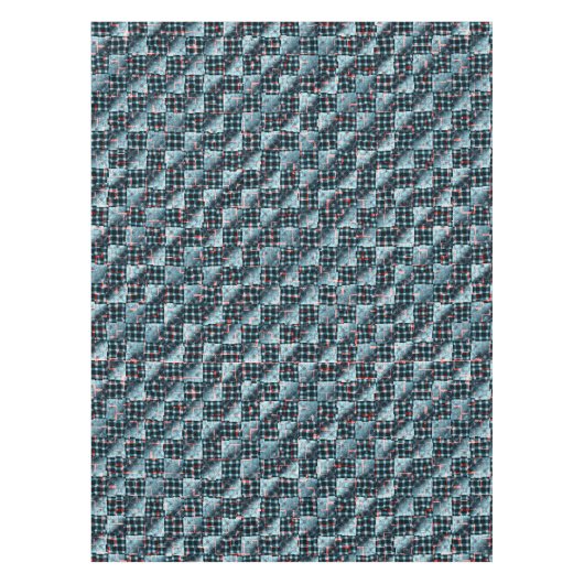 Kropte schaakpleinen blootgesteld aan destructieve tafelkleed (Voorkant)