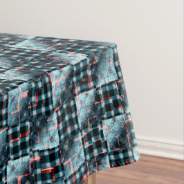 Kropte schaakpleinen blootgesteld aan destructieve tafelkleed