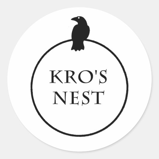 KRO's Nest Clear Classic Round Sticker (Voorkant)