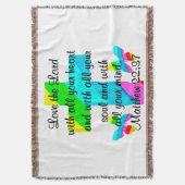 KROSS- EN BUTTERFLY-MATTHEW 22:37-ONTWERP DEKEN (Voorkant Verticaal)