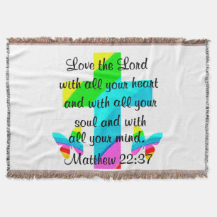 KROSS- EN BUTTERFLY-MATTHEW 22:37-ONTWERP DEKEN