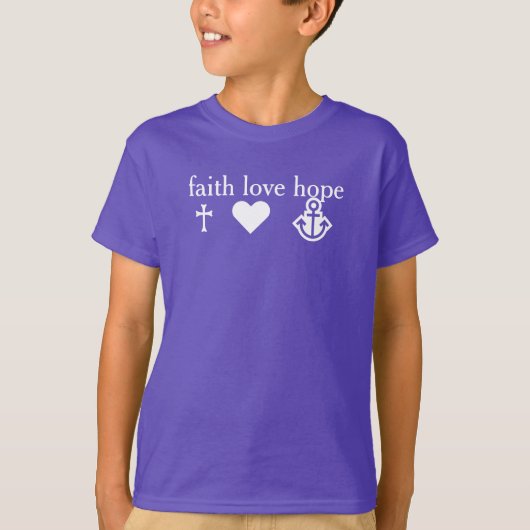 KROSS HEART ANCHOR - religieuze liefdeshoop T-shirt (Voorkant)