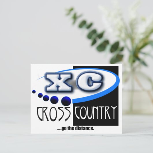 KROSS LAND DAT MOTTO LOOPT - GA DE AFSTAND XC BRIEFKAART (Staand voorkant)