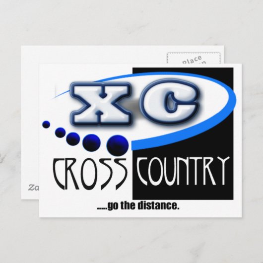 KROSS LAND DAT MOTTO LOOPT - GA DE AFSTAND XC BRIEFKAART (Voorkant / Achterkant)