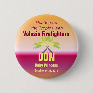 Krossed Palms Cruise Name Badge Ronde Button 5,7 Cm