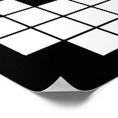 KROSSWORD PUZZLE PATTERN GRAPHICS GAMES VOOR WOORD POSTER (Hoek)